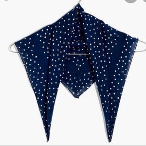 Madewell Navy Polka Dot Bandana
